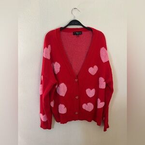 XXL Red Heart Cardigan